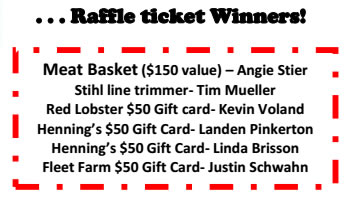 Raffle Ticket Winners